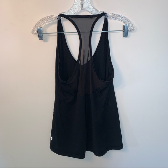 Lululemon Athletica Black Fitted Sleeveless Tank Top Mesh 8 - Picture 2 of 6